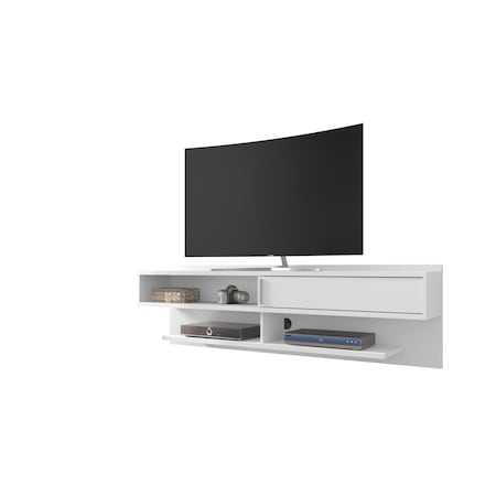 Manhattan Comfort Astor 70.86 Floating Entertainment Center, White 222BMC6